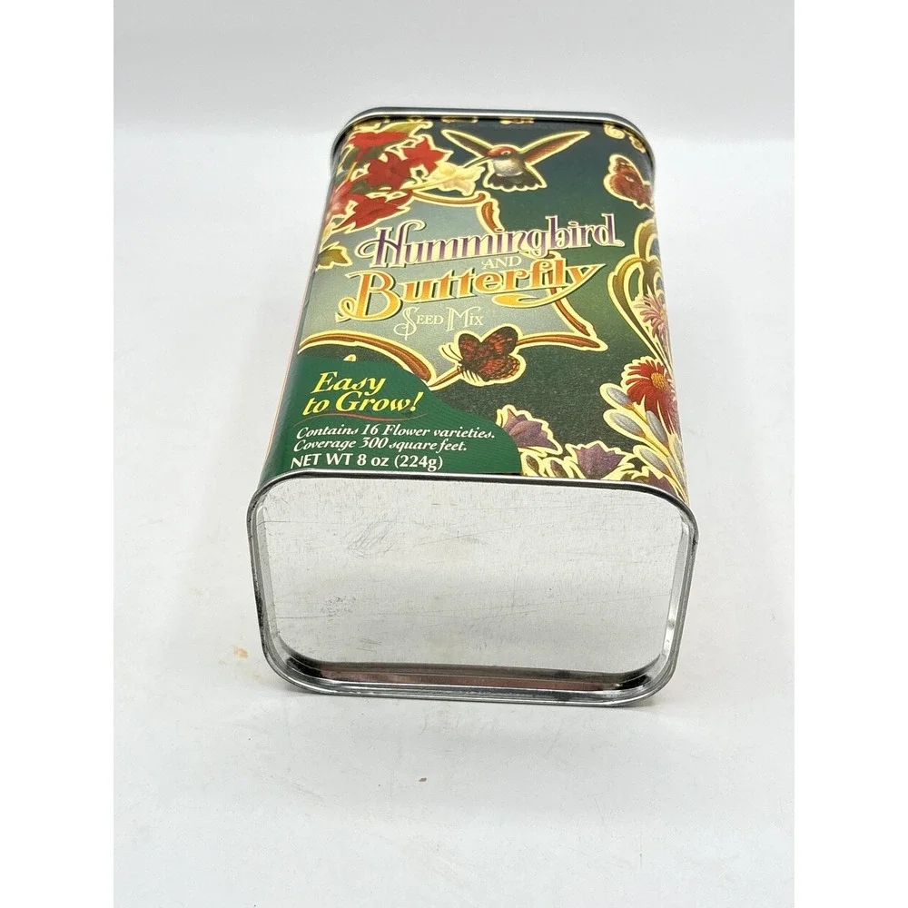 NK Lawn & Garden Hummingbird Butterfly Seed Mix 8oz Tin Wildflower Multicolor